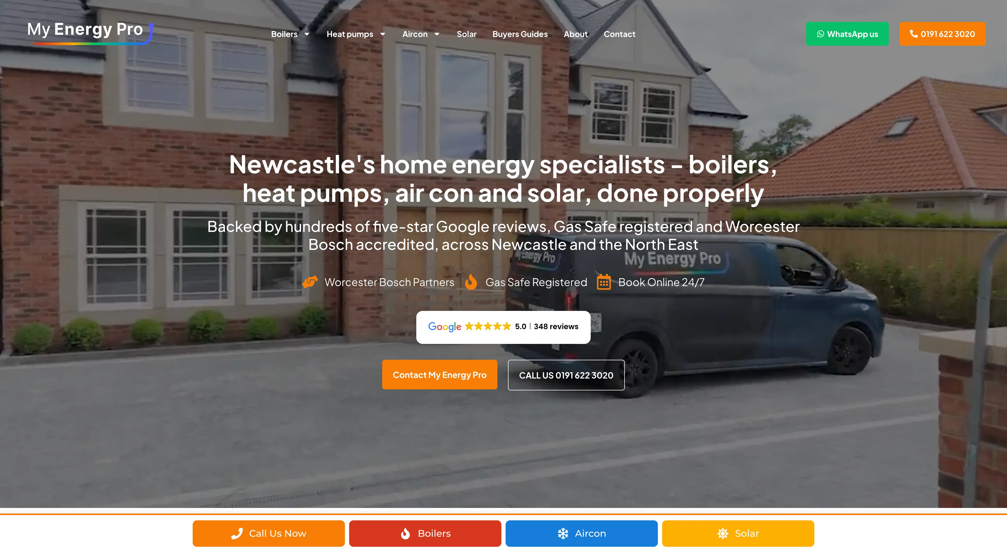 My Energy Pro website homepage